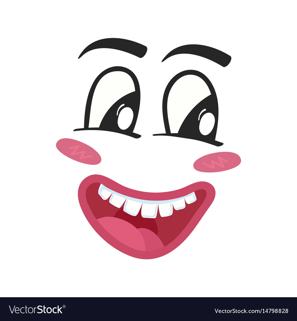 Cheerful emoji emoticon or smiley face Royalty Free Vector