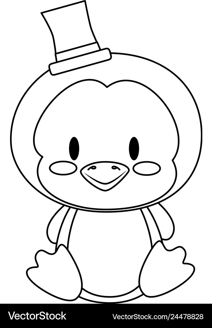 Cute and adorable penguin character Royalty Free Vector