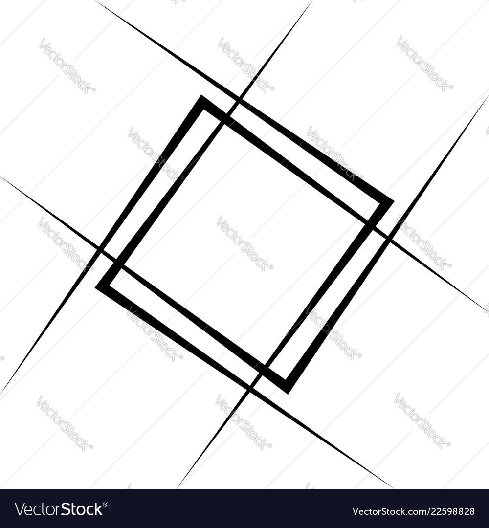 Geometric abstract square element intersecting vector image Geometric abstract square element intersecting