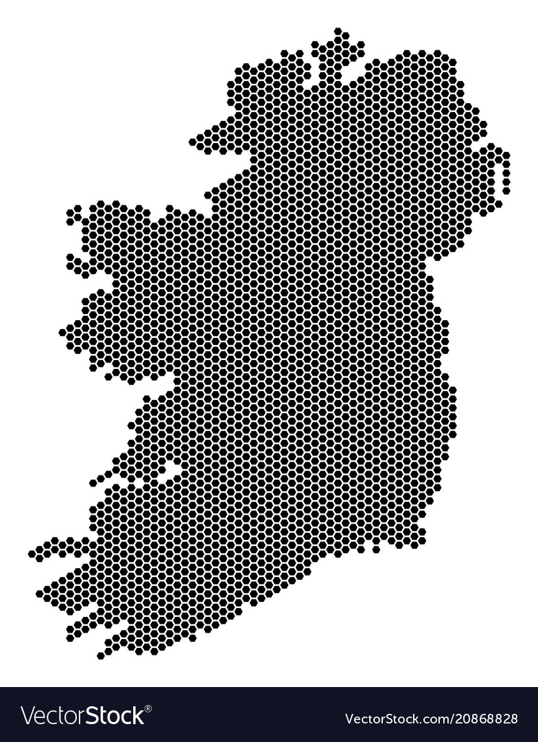 Hex-tile ireland island map