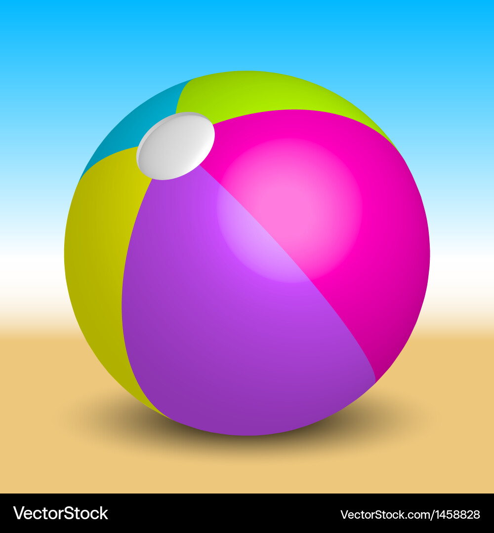 Vector Inflatable Ball Inflatable beach ball Royalty Free Vector Image