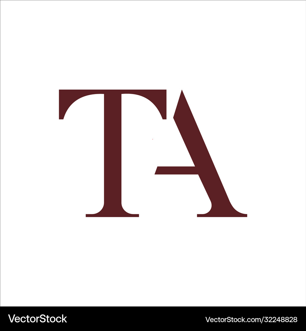 Initial letter ta or at logo design template Vector Image