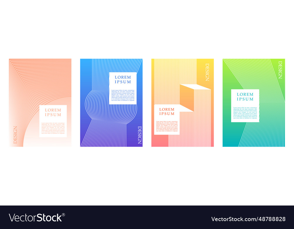 Linear abstract backgrounds set vector image Linear abstract backgrounds set