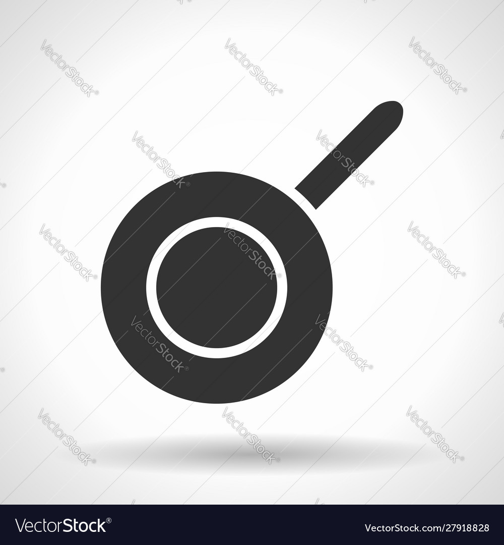 Monochromatic frypan icon with hovering effect vector image Monochromatic frypan icon with hovering effect