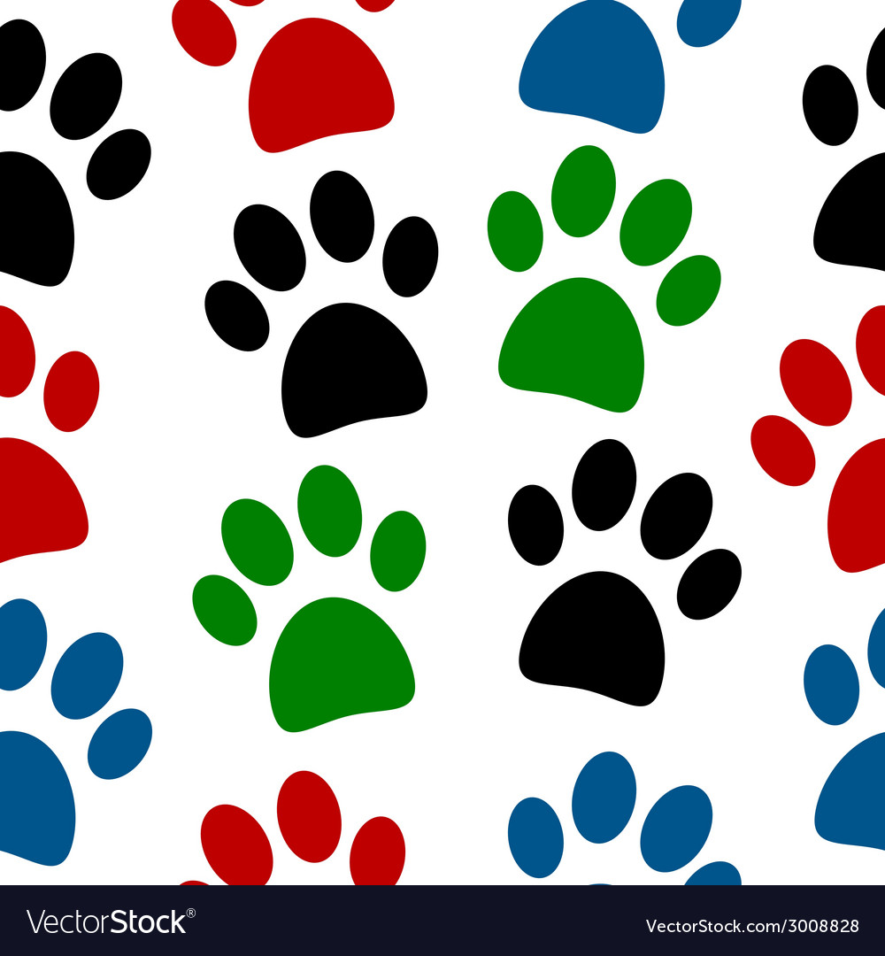 Paw Print Seamless Pattern