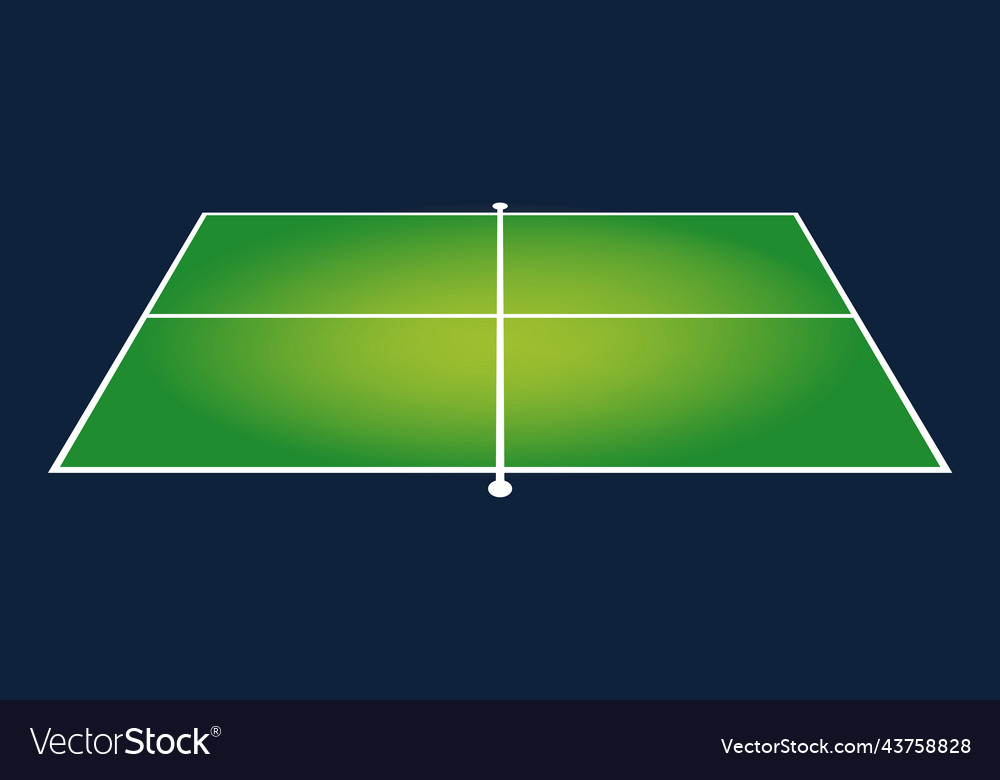 Perspective ping pong table design isolated