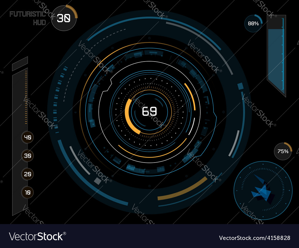 Sci-Fi Digital HUD Interface