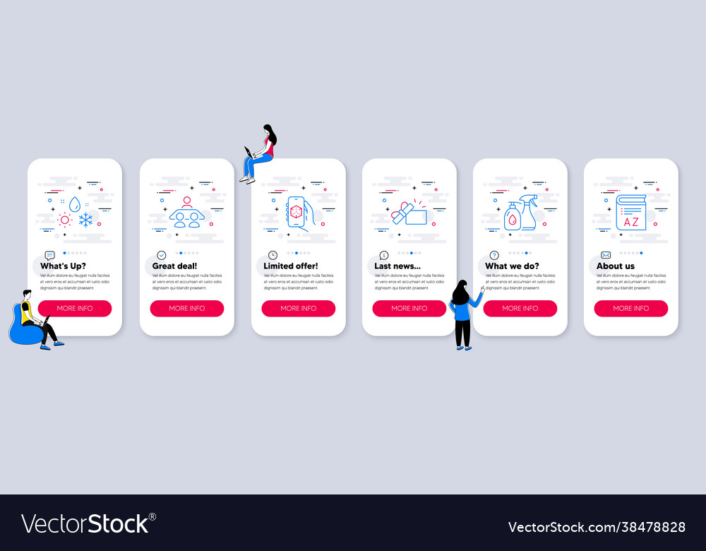 Set business icons such as 3d app interview vector image Set business icons such as 3d app interview