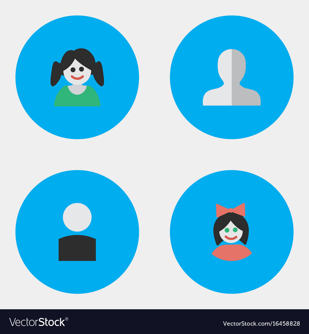 Set of simple avatar icons