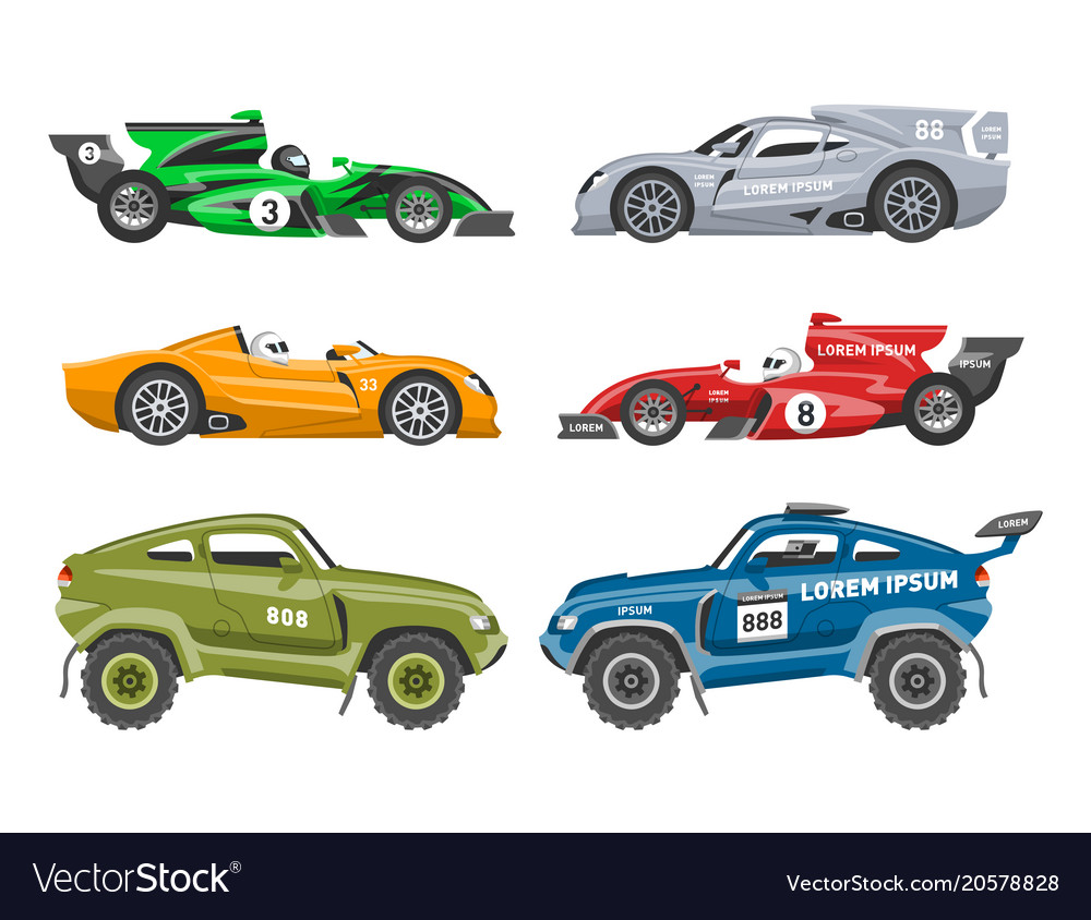 Sport race car speed automobile and offroad Vector Image