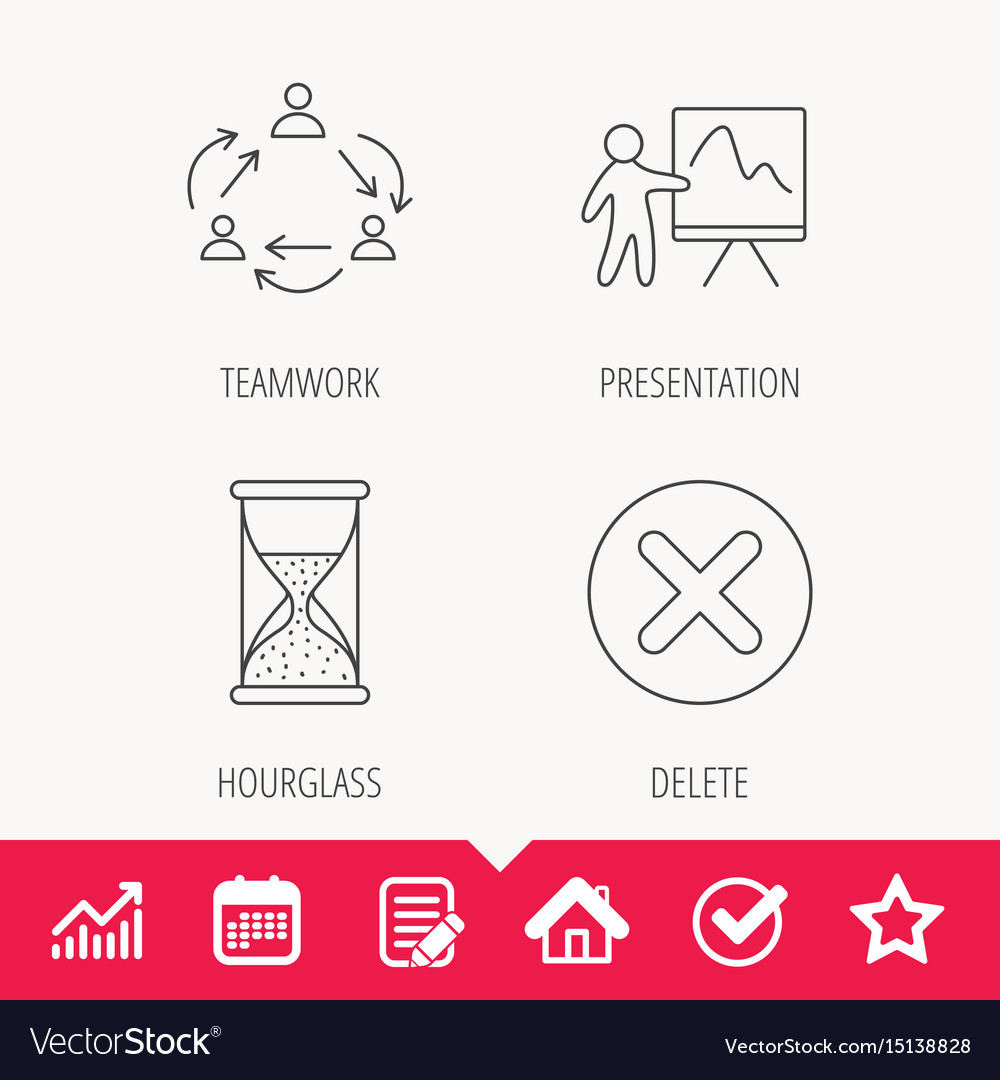 teamwork presentation and hourglass