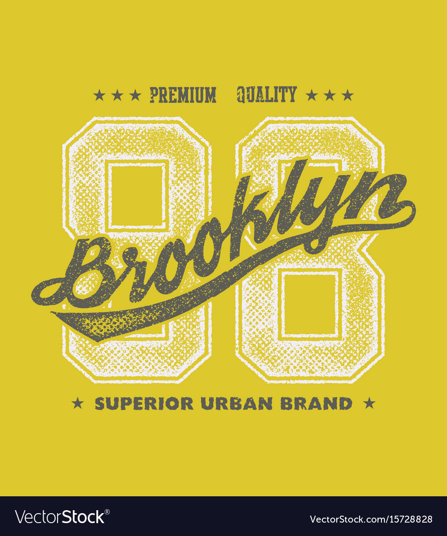 Vintage brooklyn typography t-shirt graphics Vector Image