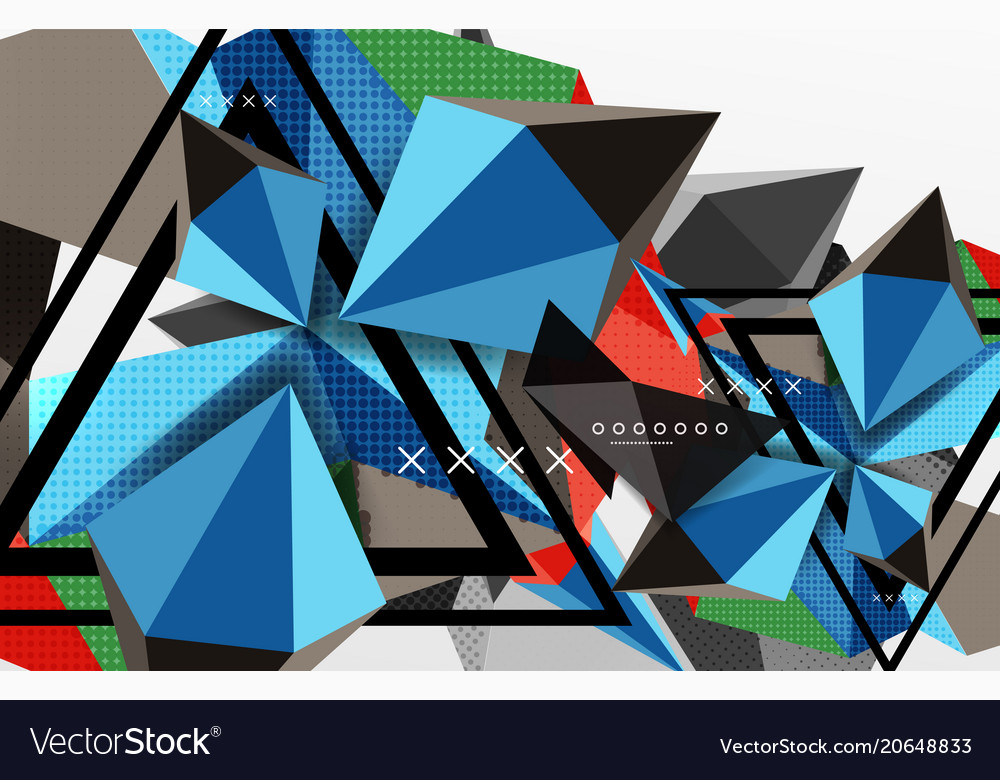 3d polygonal elements abstract background Vector Image 3d polygonal elements abstract background