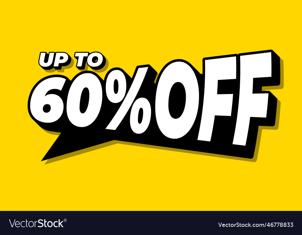 60 sale promotion bubble chat template design