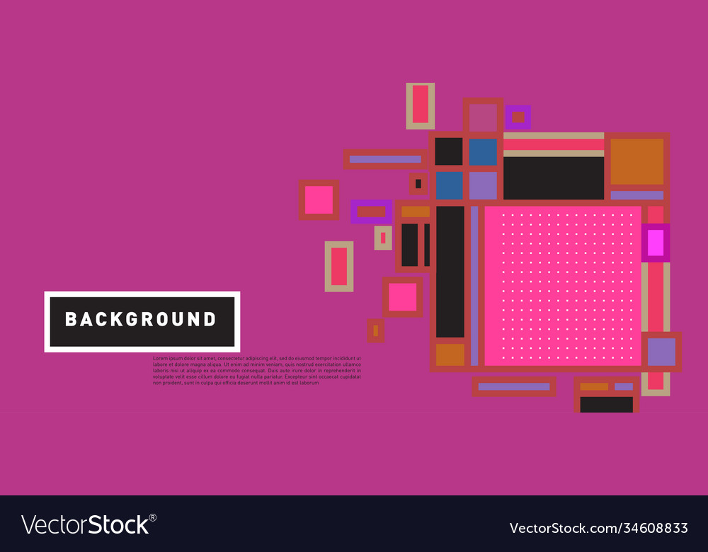 Abstract colorful rectangle background for banner Vector Image Abstract colorful rectangle background for banner