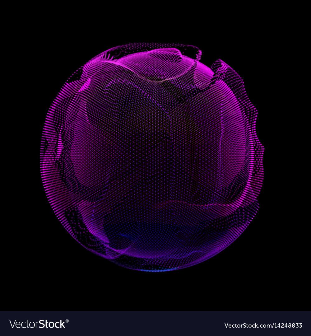 Abstract violet colorful mesh sphere