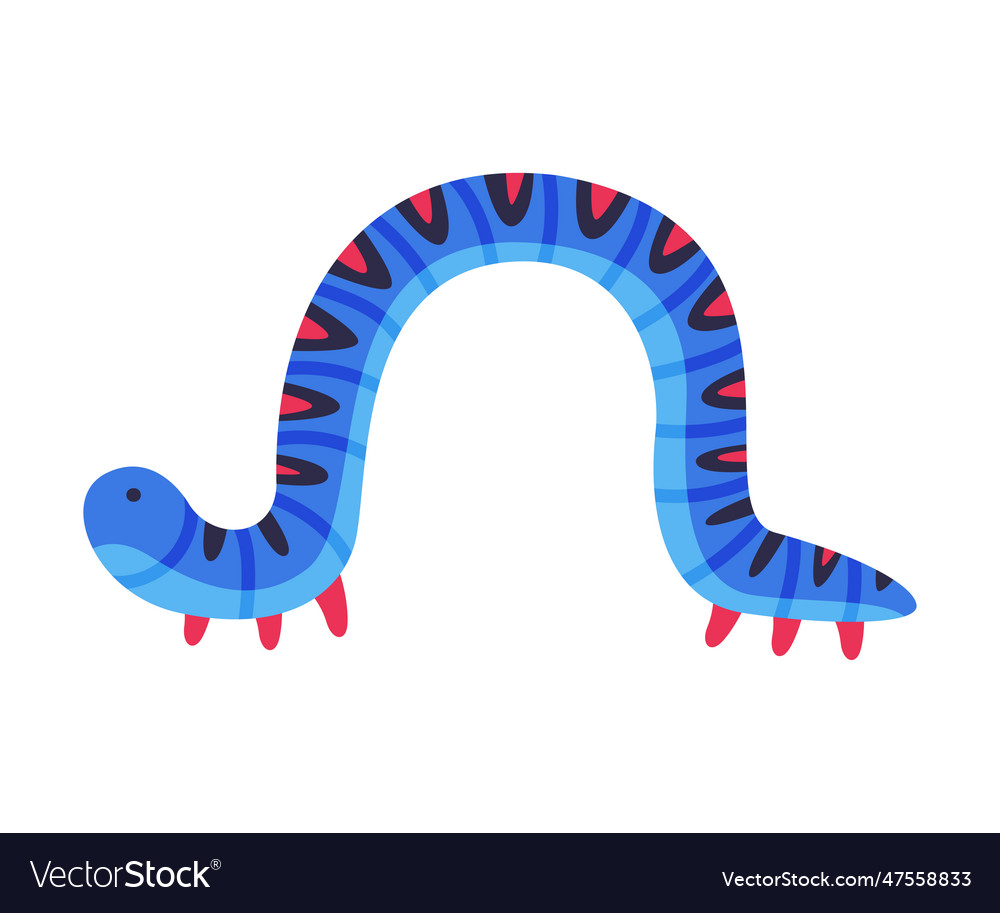 Bright caterpillar as larval stage of insect Vector Image