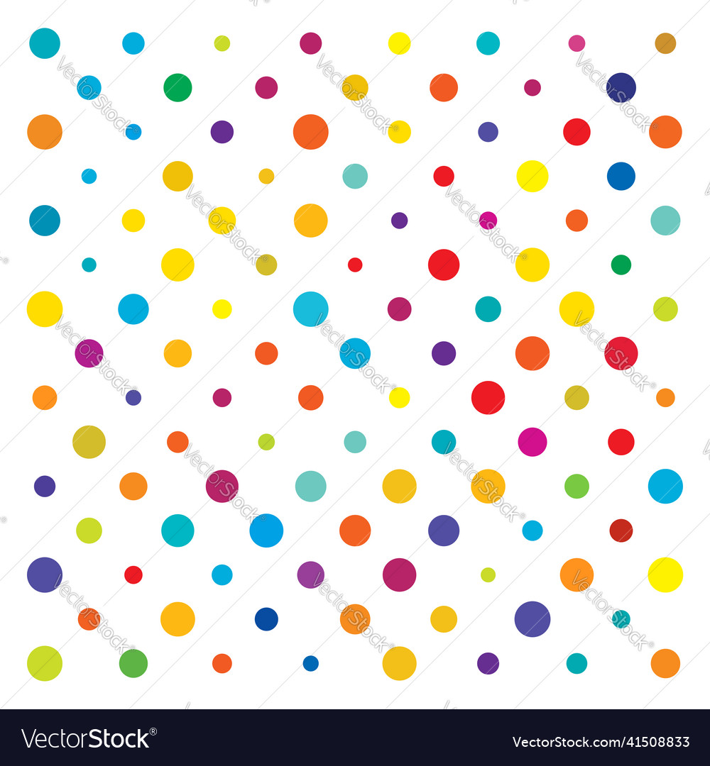 Colorful random diffuse circles dots pattern vector image Colorful random diffuse circles dots pattern