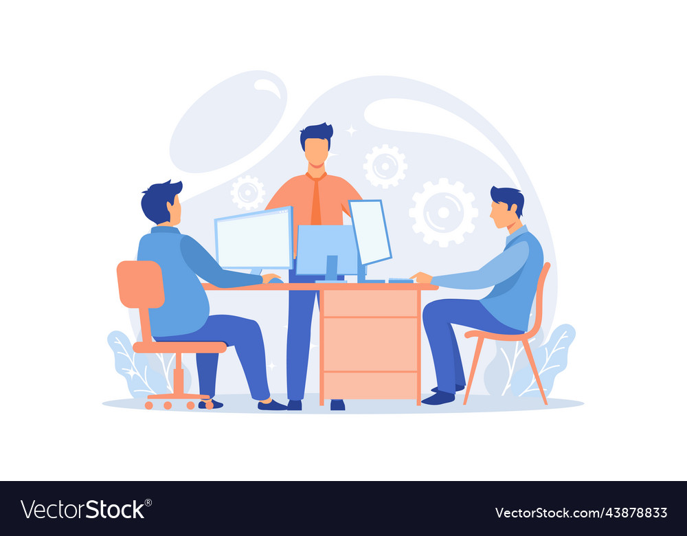 Computer lab advanced skills information vector image Computer lab advanced skills information