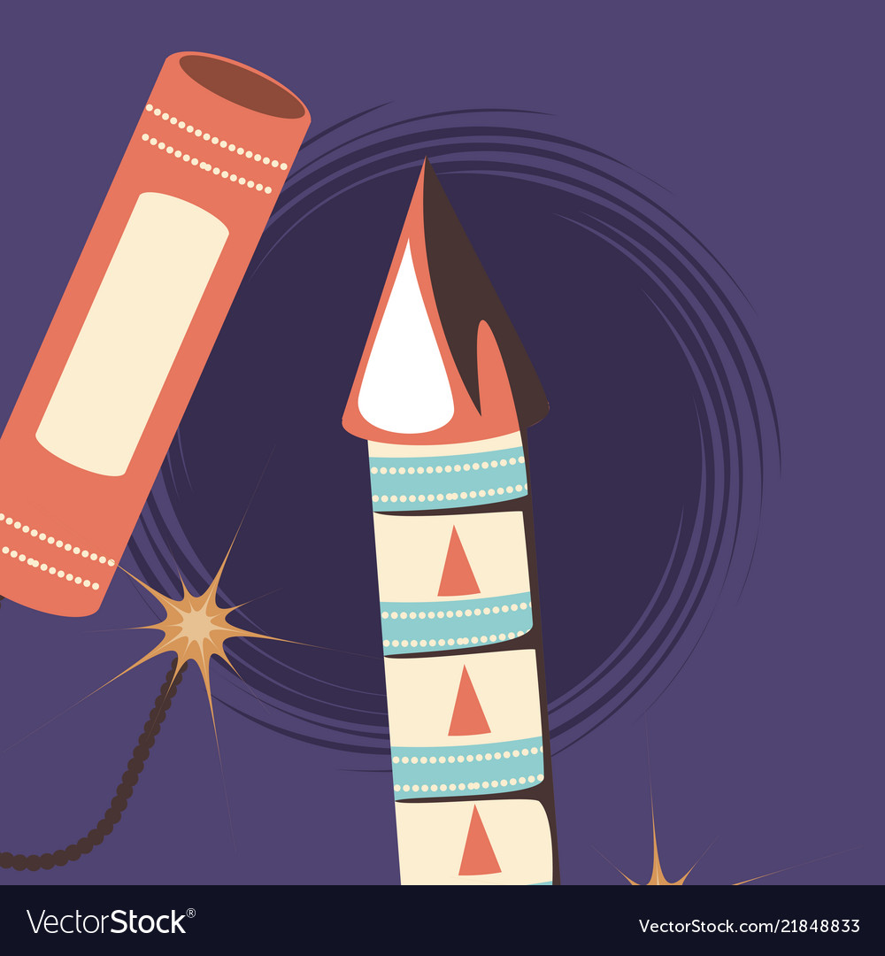 Firework rocket design Royalty Free Vector Image