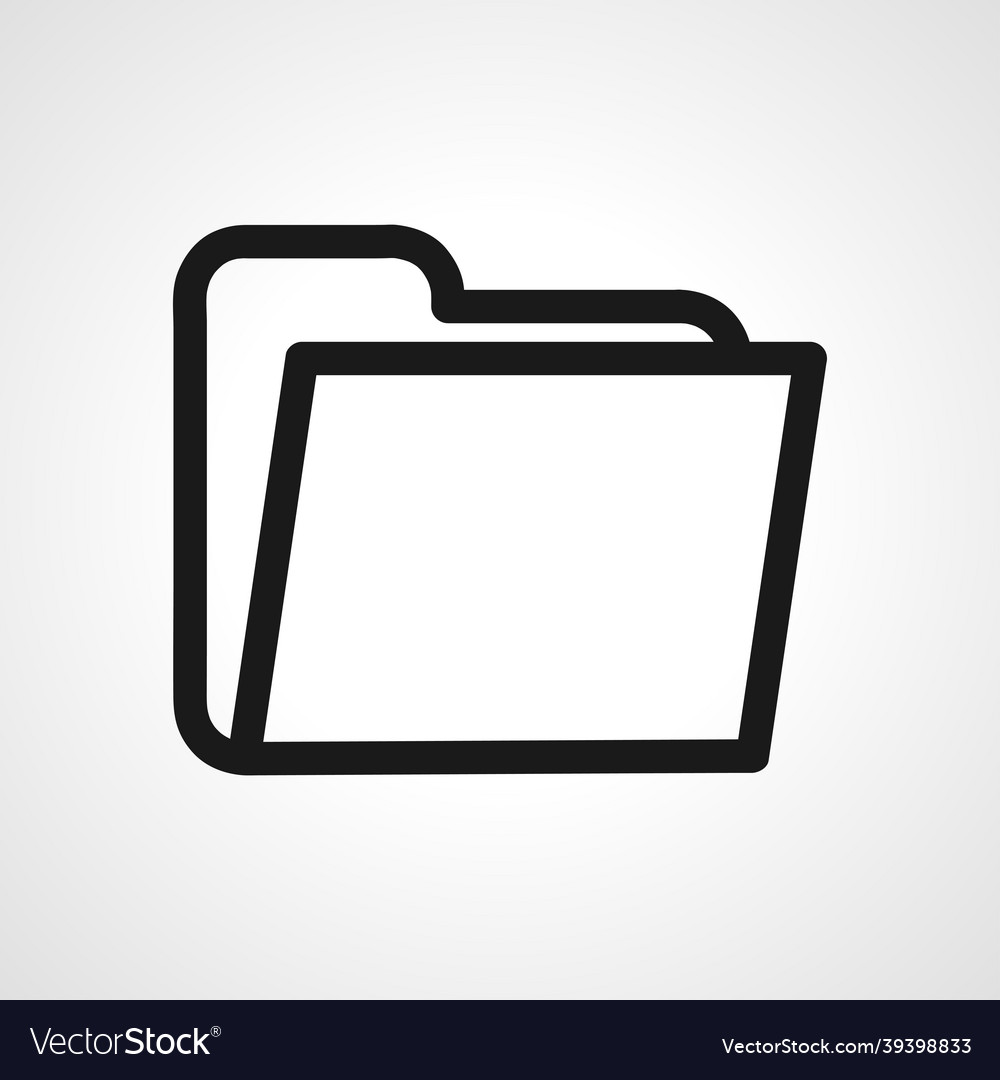 Folder with documents line icon file Vector Image Folder with documents line icon file