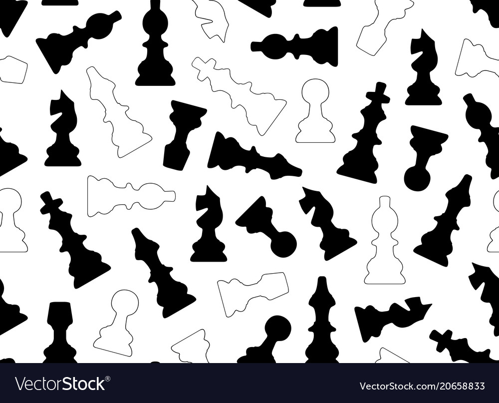 Isolated Chess Piece Patterns