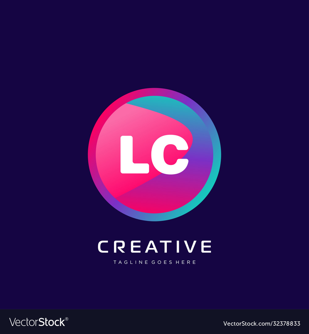 Lc initial logo with colorful template Vector Image Lc initial logo with colorful template
