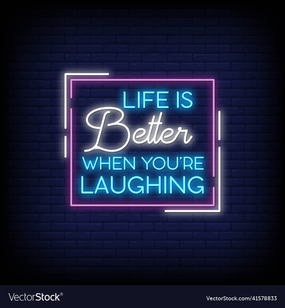 Life is better neon signs style text