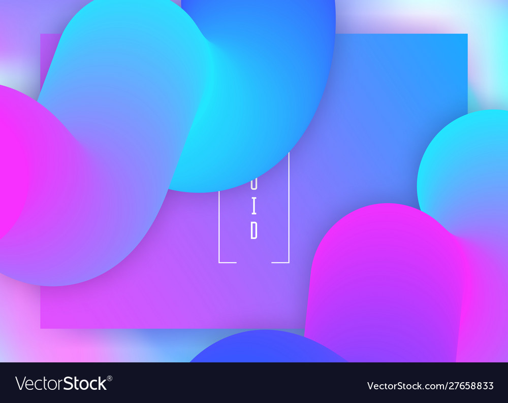 Liquid fluid with dynamic elements and shapes vector image Liquid fluid with dynamic elements and shapes