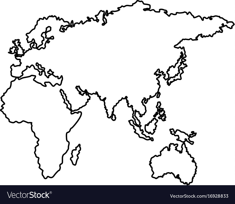 Blank Map Of Europe And Asia Map Of The World Blank Outline Map Of   Map Of Europe Africa And Asia Country Vector 16928833 