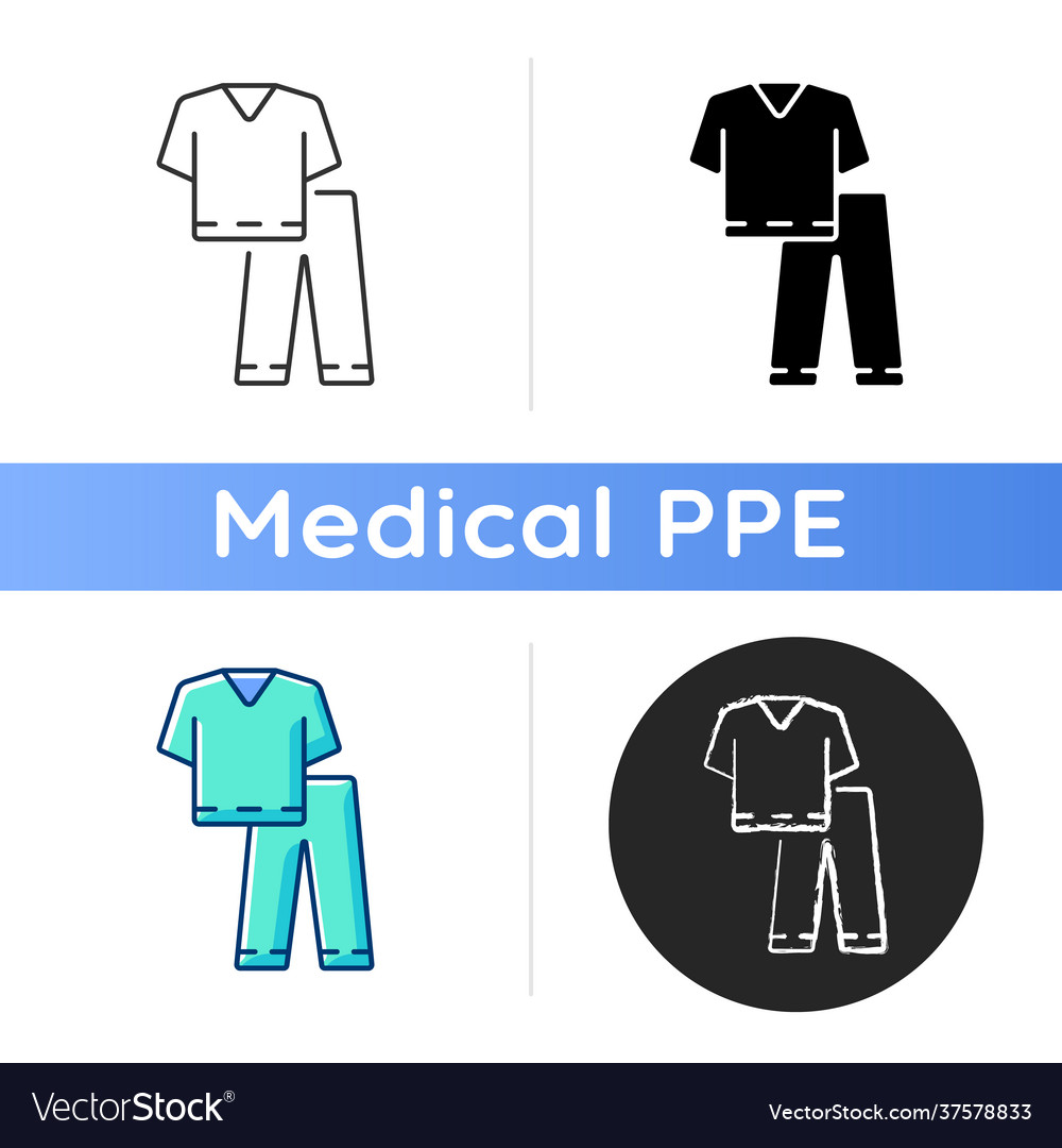 Medical Scrub Suit Icon