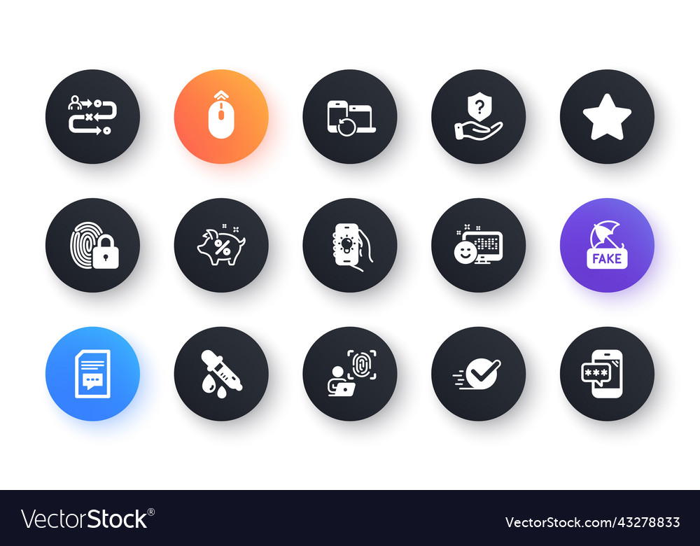 Minimal set of checkbox electric app and lock Vector Image Minimal set of checkbox electric app and lock