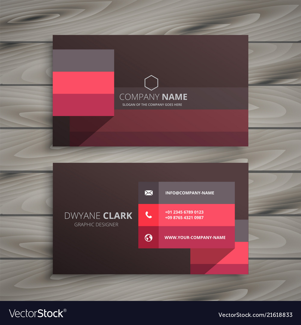 Modern red business card design