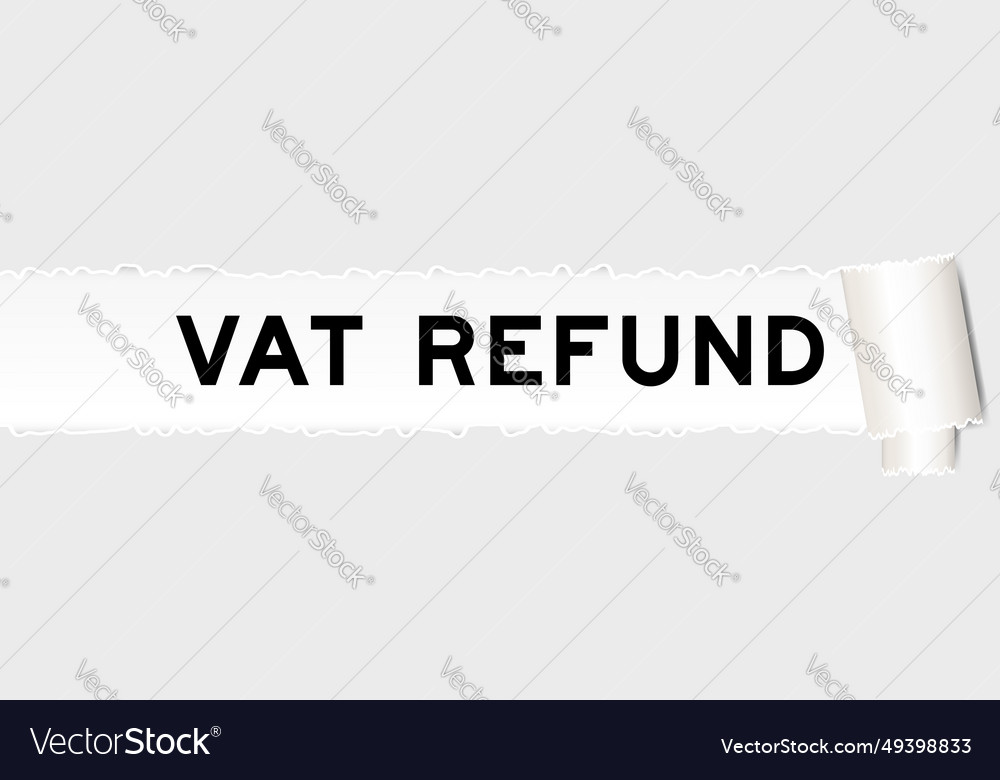 Ripped gray paper background that have word vat