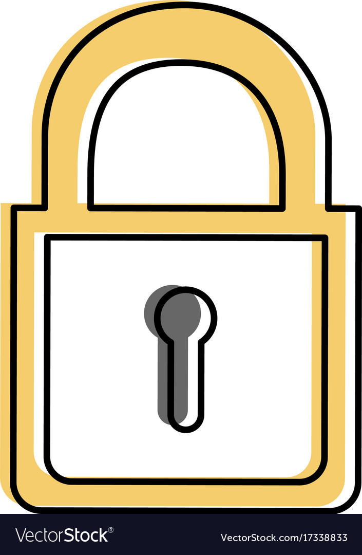 Safe secure padlock icon Royalty Free Vector Image