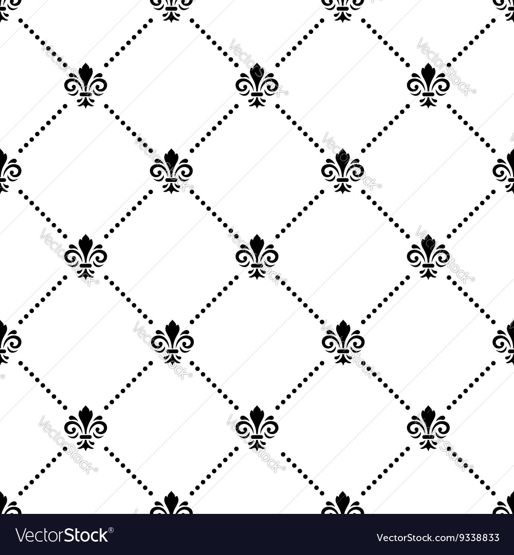 Seamless pattern with royal lily