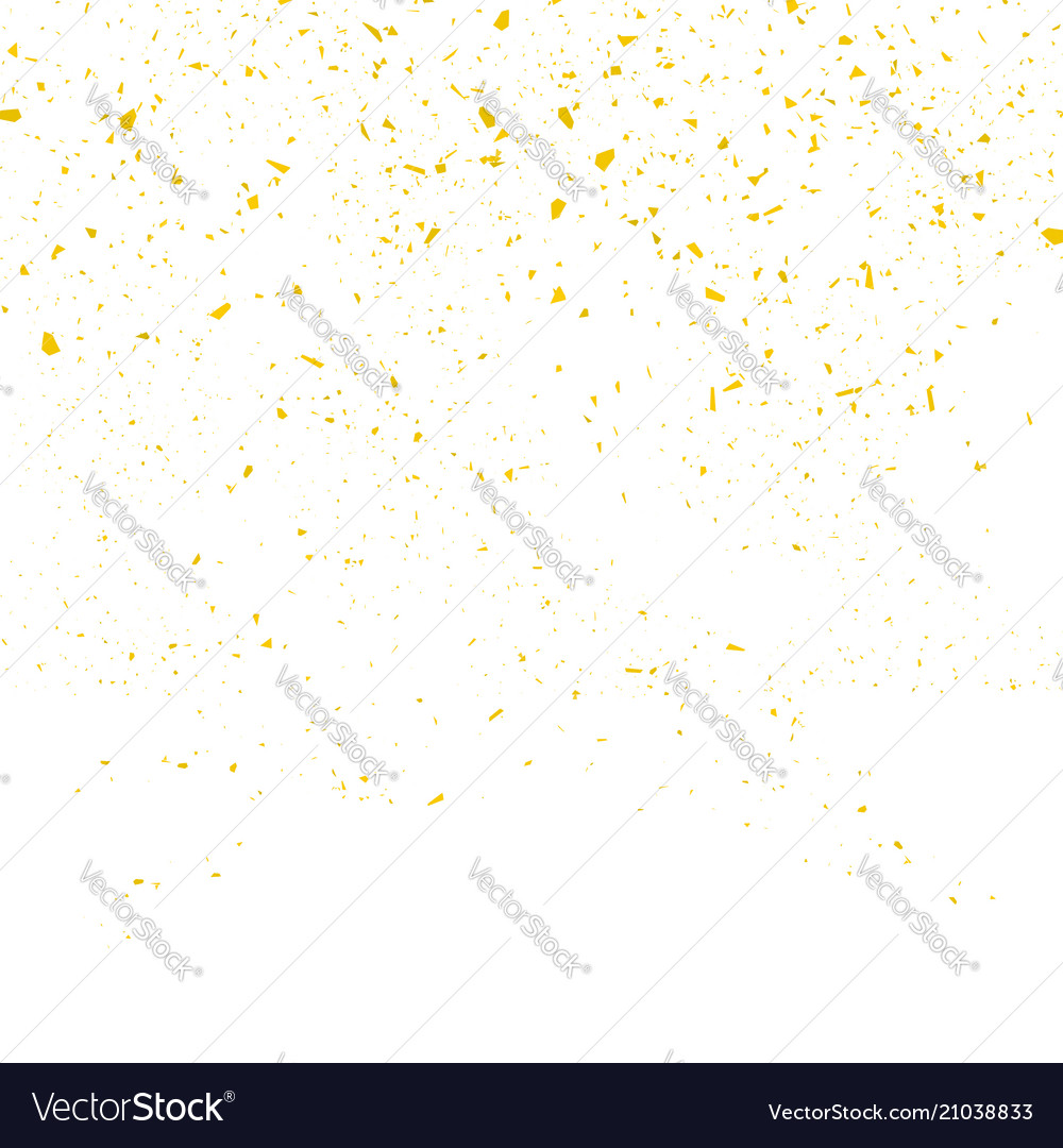 Yellow confetti seamless pattern set of particles vector image Yellow confetti seamless pattern set of particles