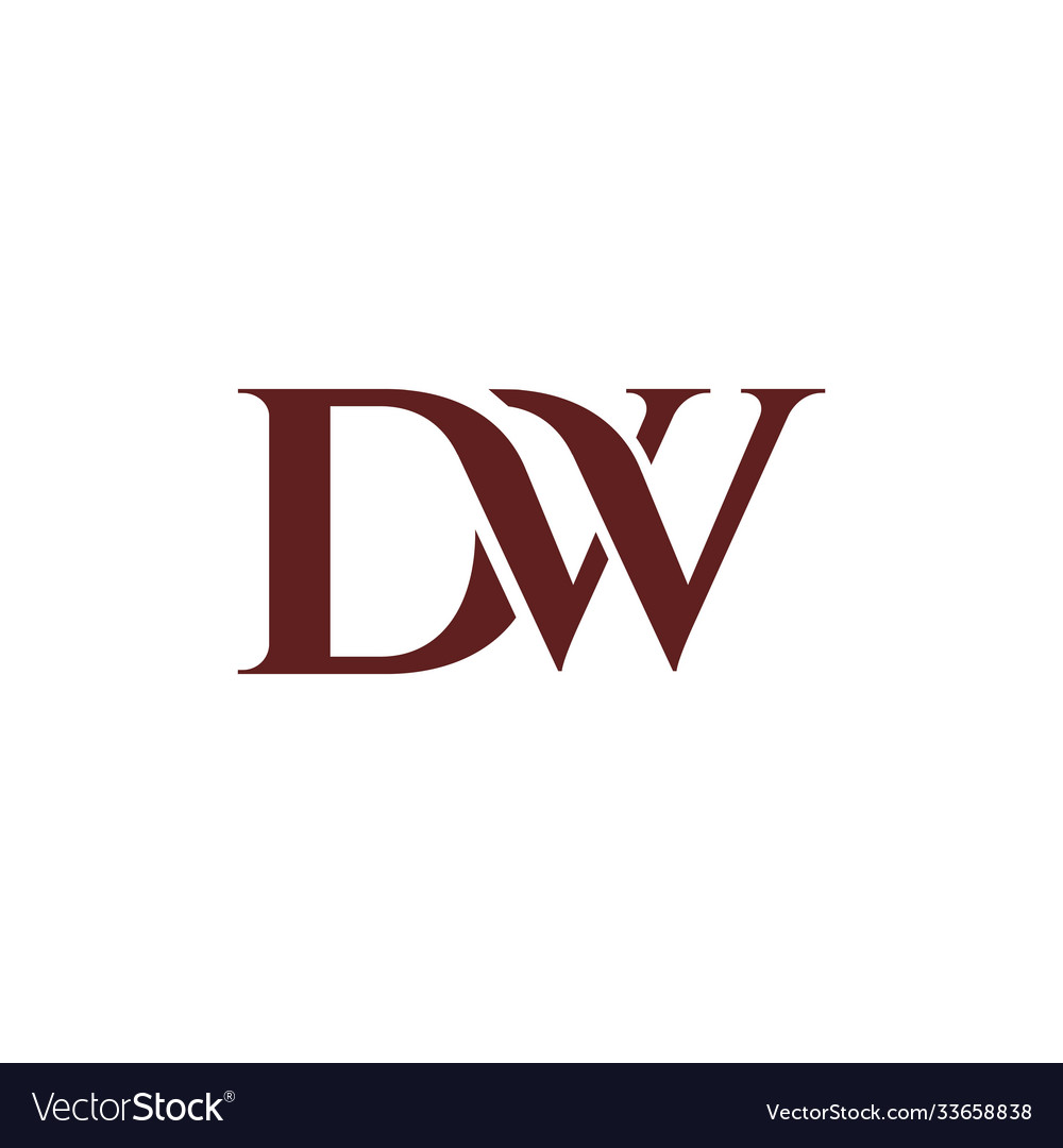 Beautiful dw logo design inspiration Royalty Free Vector