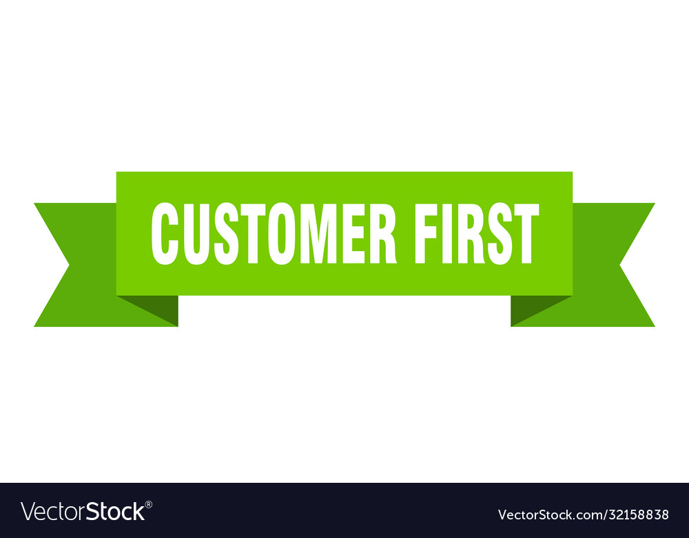 Customer first ribbon isolated