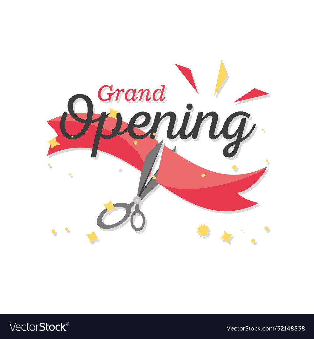 Grand opening detailed style icon design Vector Image