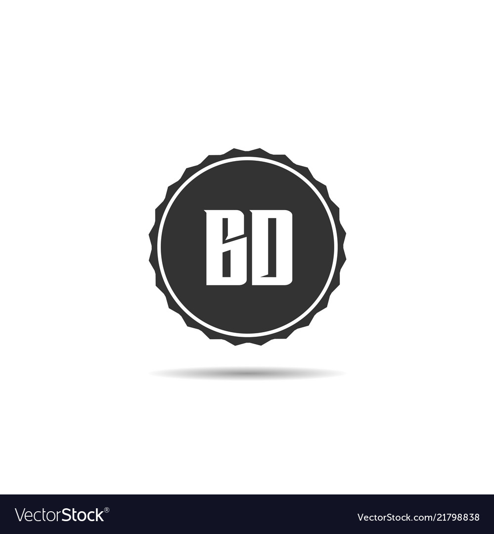 Initial letter bd logo template design