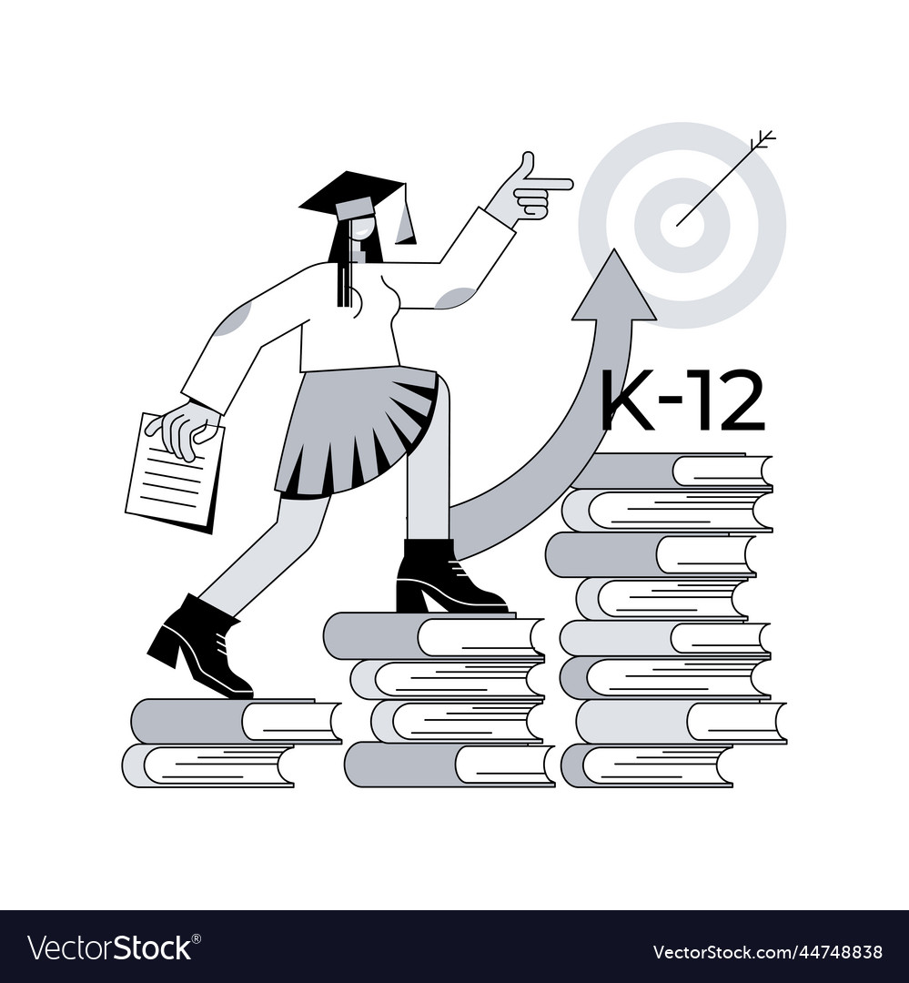 K-12 program abstract concept vector image K-12 program abstract concept