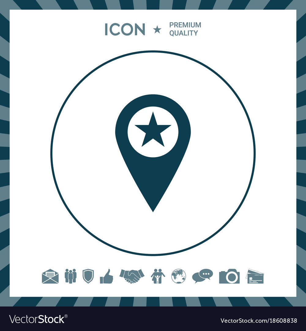 Map pointer with star