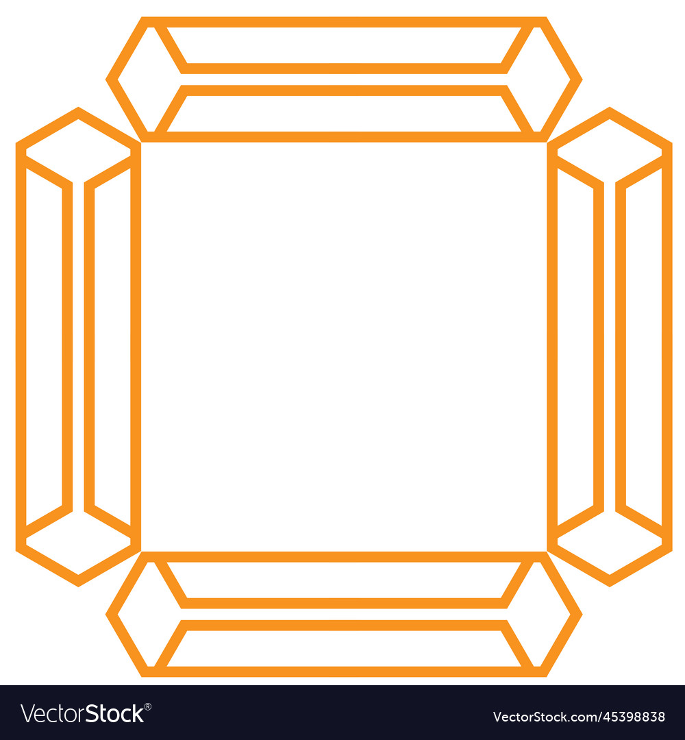 Modern geometric hexagonal shape design