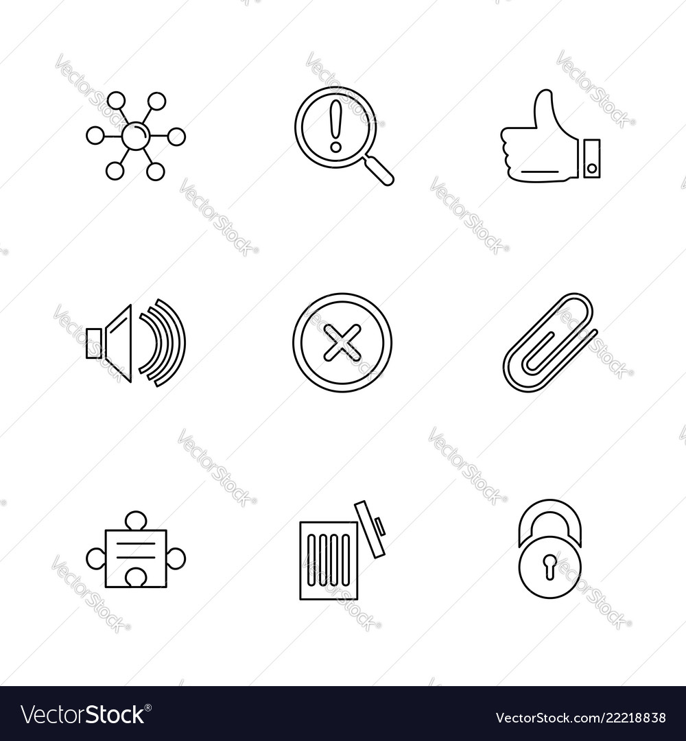 Multimedia sound buttons eps icons set