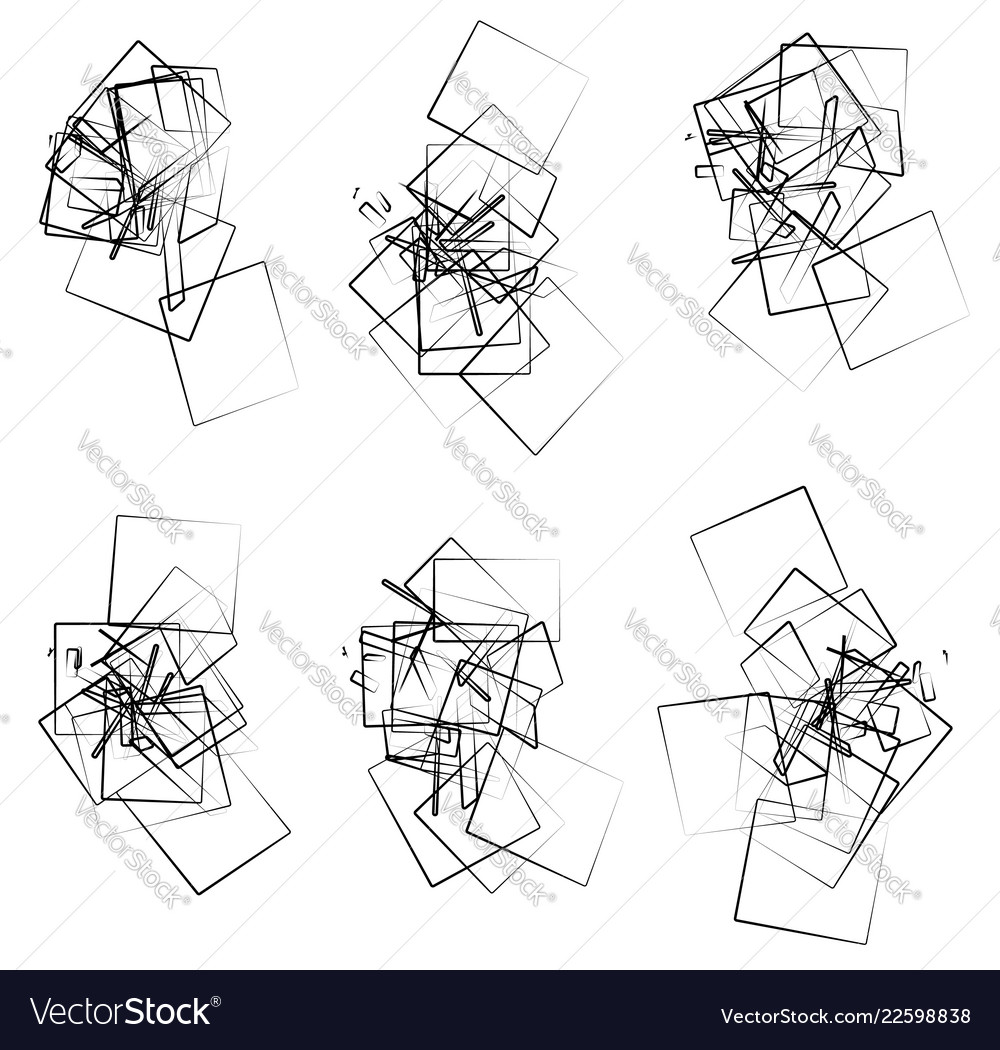 Random scattered angular elements shapes vector image Random scattered angular elements shapes