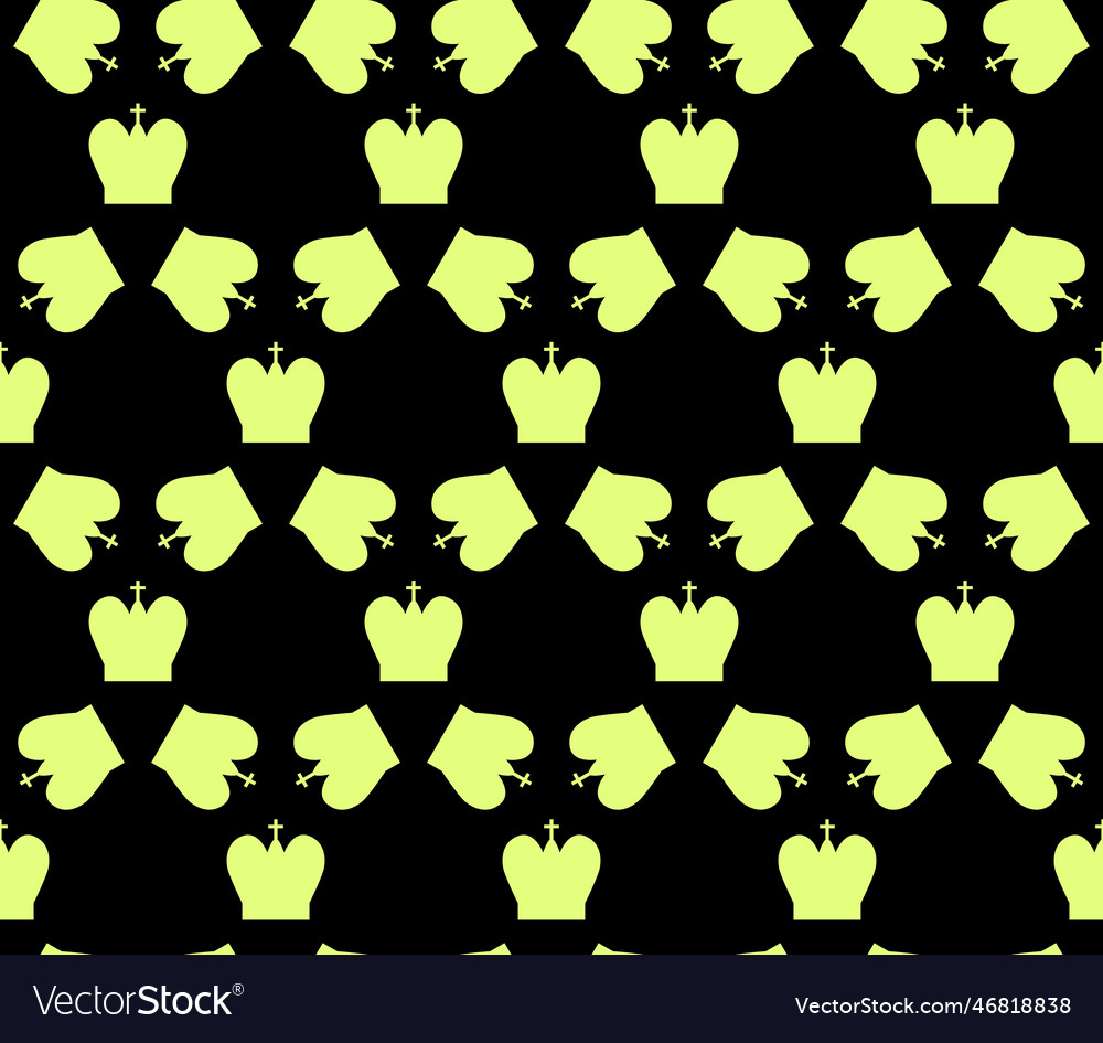Seamless pattern with chess king endless Vector Image Seamless pattern with chess king endless