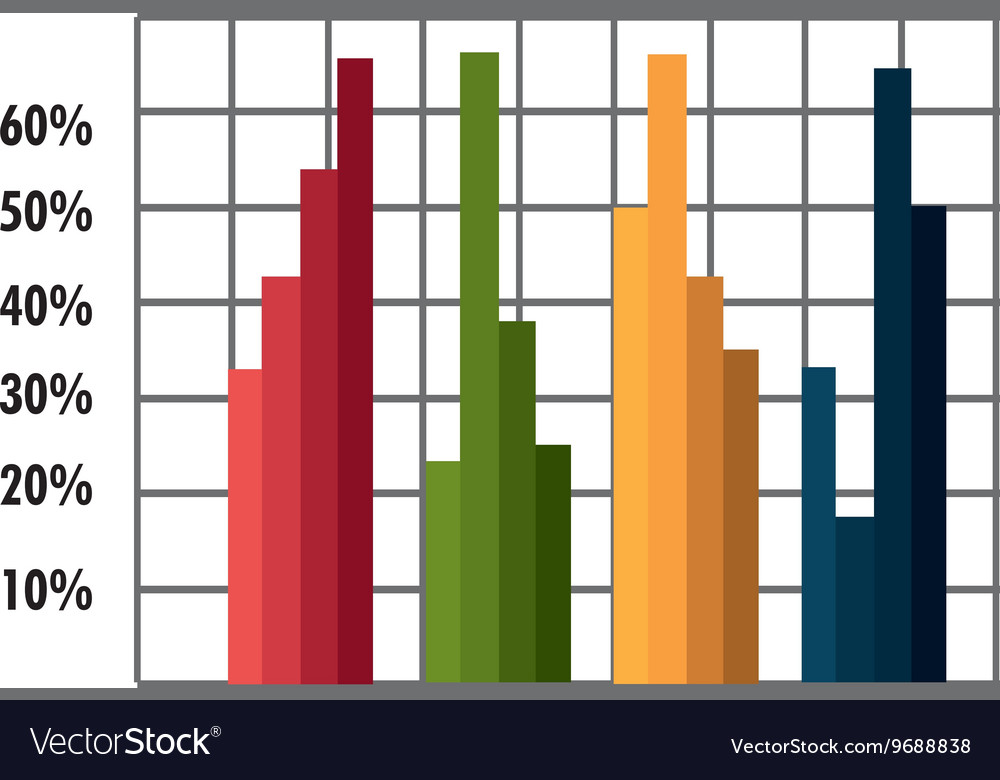 Spreadsheet with statistics graphics icon