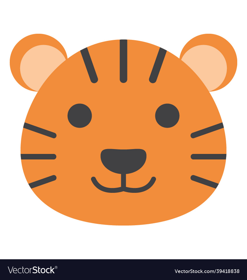 Tiger emoticon Royalty Free Vector Image - VectorStock