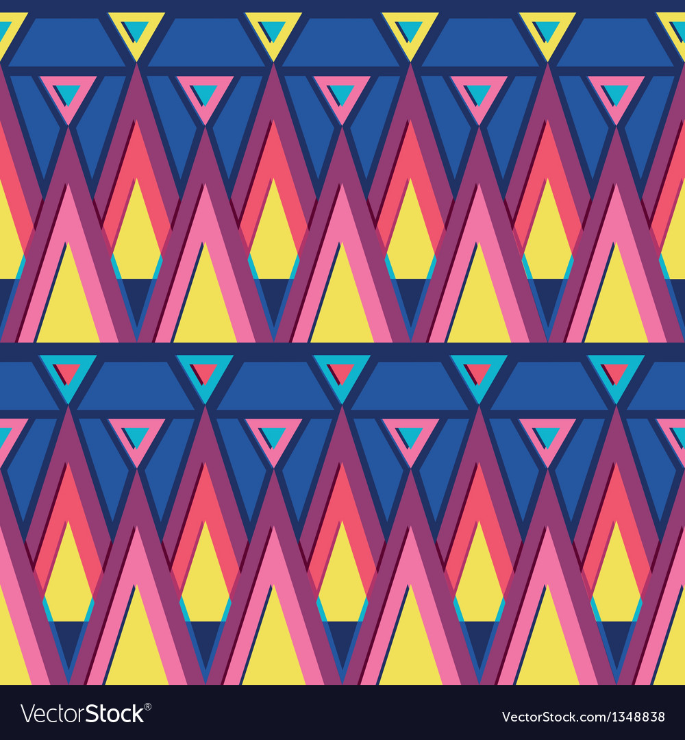 Vibrant triangles seamless pattern background Vector Image